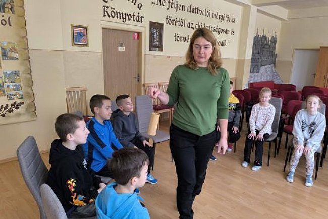 Élményalapú foglalkozás a gútai Corvin Mátyás Alapiskolában